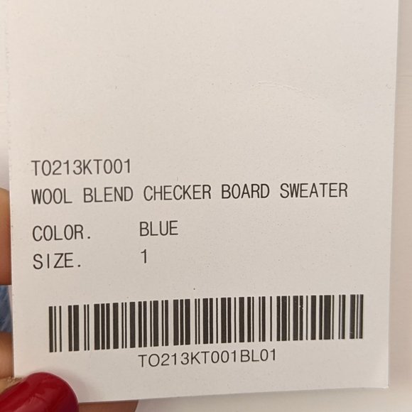 SSENSE Checker Board Blue Sweater Size Extra Large - Picture 13 of 17